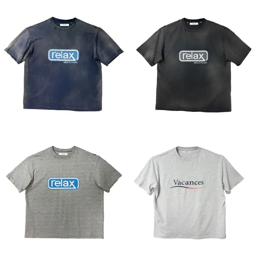 [BUNJANG] Nonnode Relaxed Fit Short Sleeve T-Shirt (Gray, Black, Navy, White, Melange) / [1 2] 논노드 릴렉스 바캉스 반팔 티셔츠 그레이 블랙 네이비 화이트 멜란지