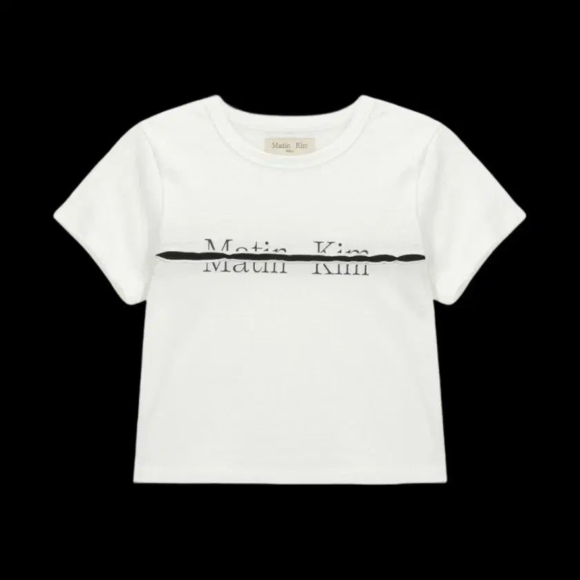 [BUNJANG] Matin Kim Cut-Out Cropped T-Shirt White / 마뗑킴 커티드 크롭탑 화이트