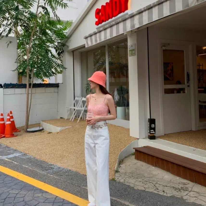 [BUNJANG] S-Cookies White Checkered Pants XS / 서쿠키 화이트체크진 xs