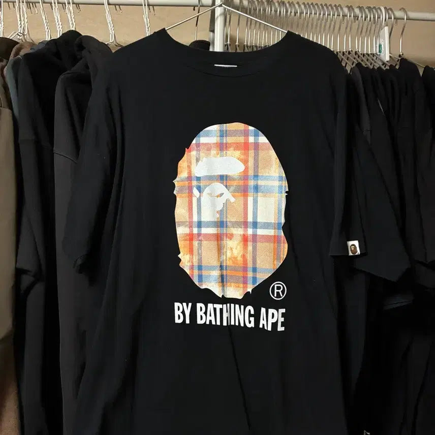 [BUNJANG] A Bathing Ape Check T-Shirt / 베이프 체크 바이 베이싱 에이프 티셔츠