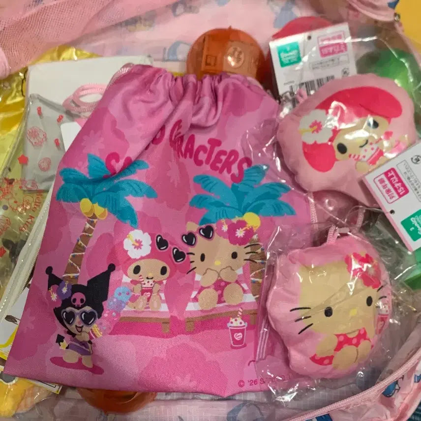 [BUNJANG] Sanrio Summer Limited Edition Tanning Kitty Kuromi My Melody Pouch / 산리오 여름한정 태닝 키티 쿠로미 마이멜로디 파우치