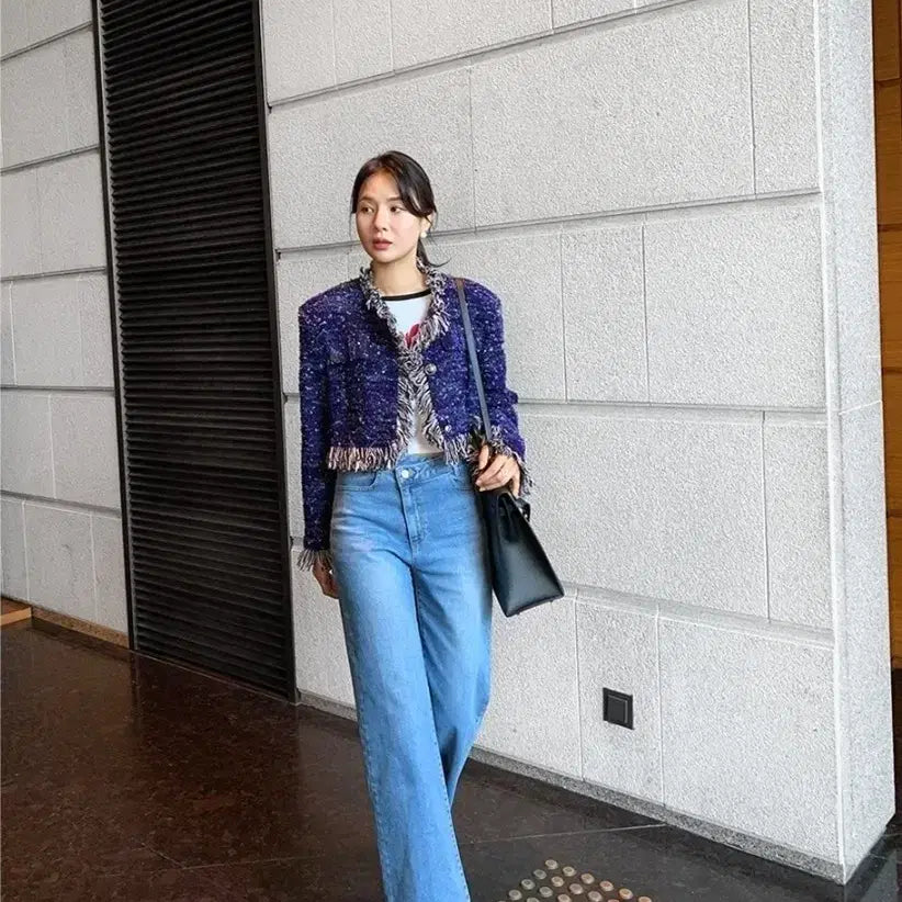 [BUNJANG] Nippun's Premium Quality Jolie Diagonal Wrap Washing Denim Pants / 니쁜스 프리미엄퀄리티 졸리 사선 랩워싱 데님팬츠