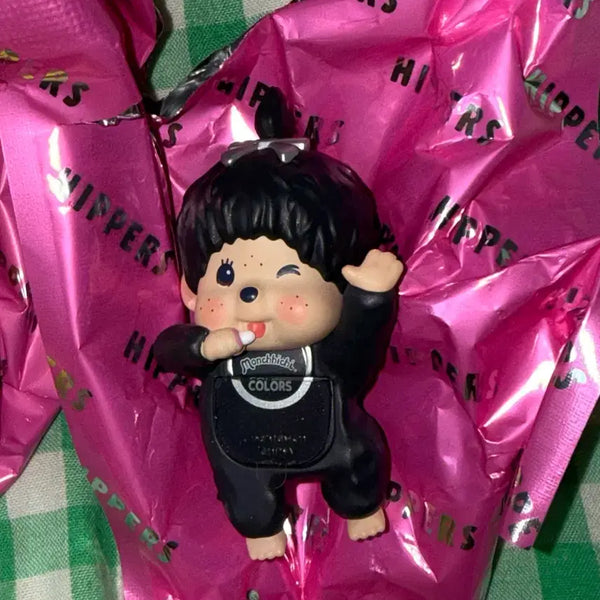 [BUNJANG] Monchhichi Hyper Colors Wink Secret Black / 몬치치 히퍼 컬러즈 윙크 시크릿 블랙