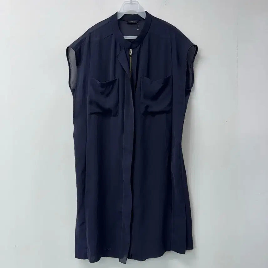 [BUNJANG] She's Miss Chiffon Dress Navy Size 66 / 쉬즈미스 쉬폰 원피스 66