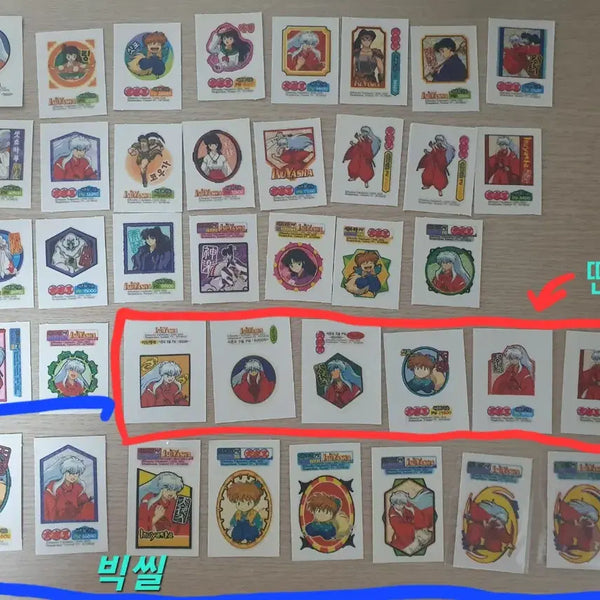 [BUNJANG] Inuyasha Vintage Stationery Seal Stickers / 이누야샤 고전문구 씰스티커 팝니다