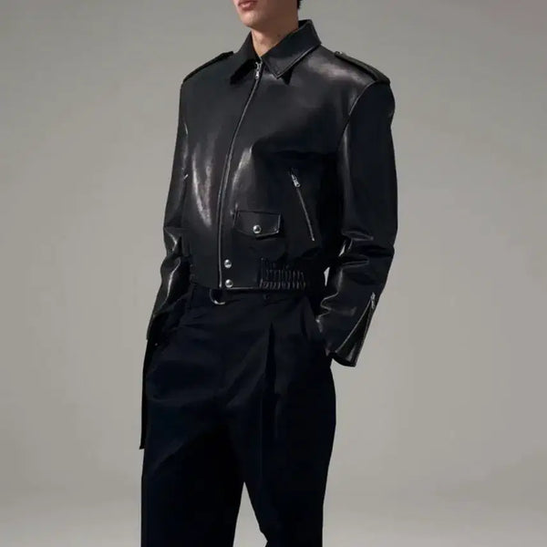 [BUNJANG] Noise Classic Rider Lambskin Jacket / 급처)노이스 클래식 라이더 램스킨 m 새제품
