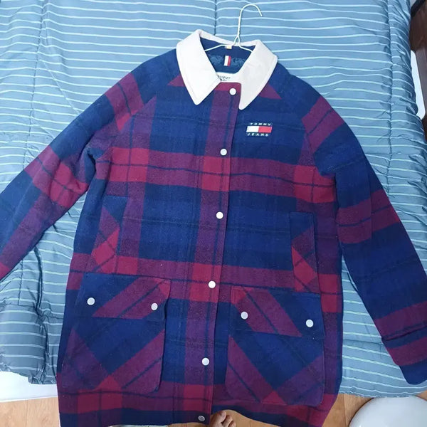[BUNJANG] Tommy Hilfiger Check Pattern Winter Outerwear / 타미힐피거 겨울 외투