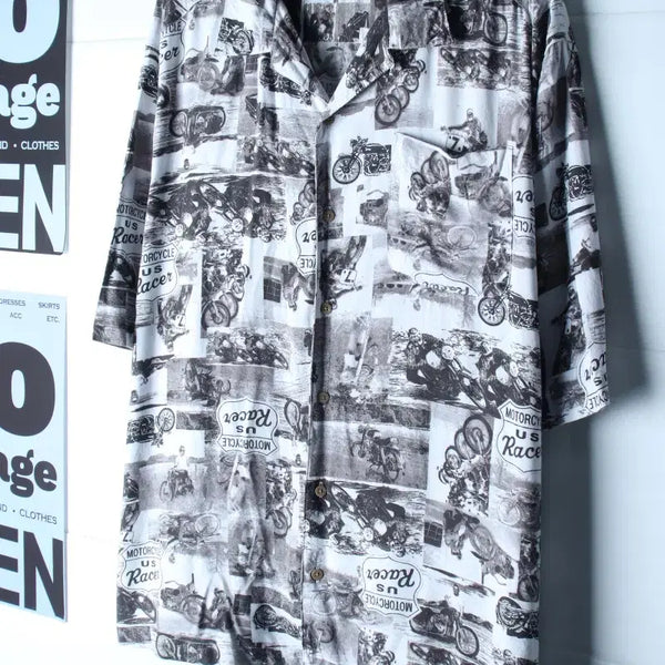 [BUNJANG] Furitain Short Sleeve Collar T-Shirt USA Shirt / (2XL-4XL) 퓨리탄 반팔 카라 티셔츠 USA 셔츠-H36249