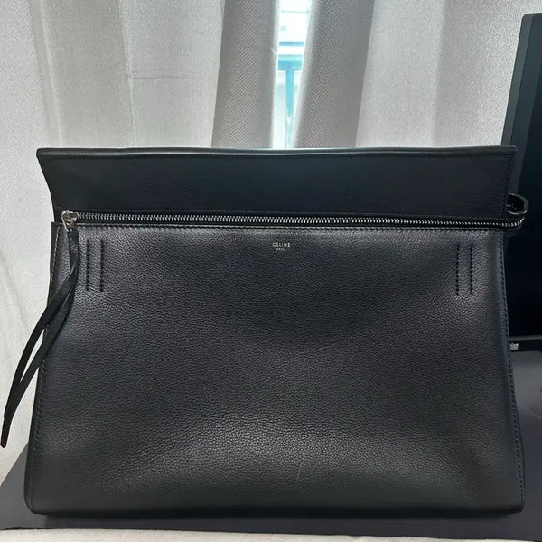 [BUNJANG] Celine Leather Edge Bag Black / 셀린느 레더 엣지백 블랙 /피비파일로 올드셀린느 로에베 퍼즐백 보태가베네타 토템 더로우 올드머니