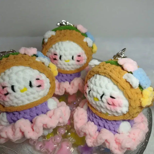 [BUNJANG] Rapunzel Kitty Knitted Keychain / 라푼젤키티 뜨개키링