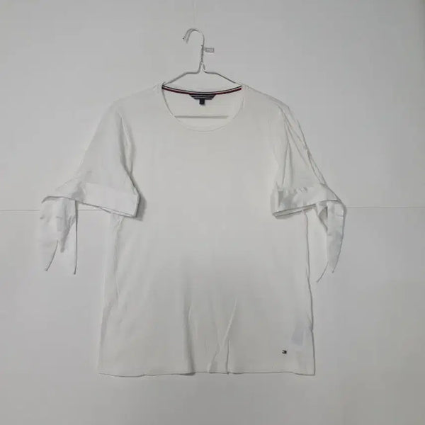 [BUNJANG] Tommy Hilfiger White Short Sleeve T-Shirt / 타미힐피거 화이트 반팔 티셔츠 0201