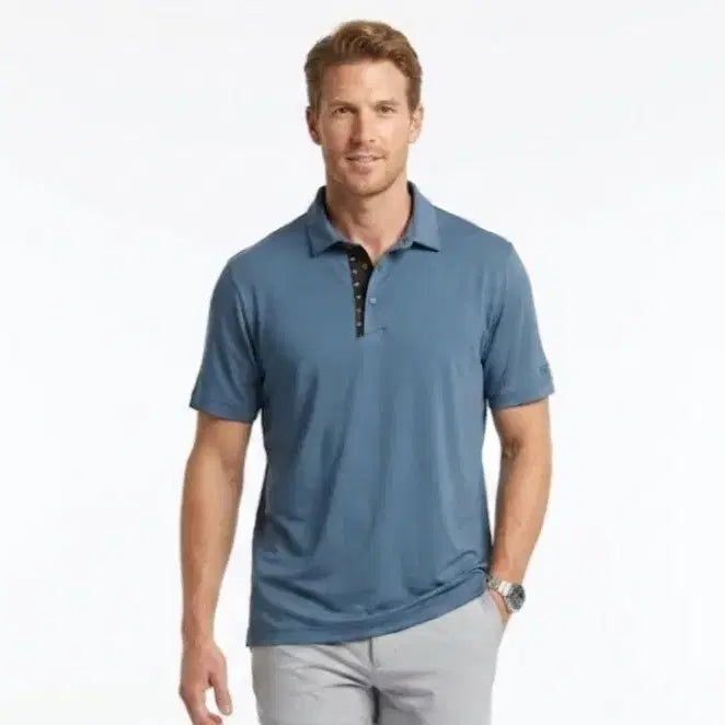 [BUNJANG] Hazzys Golf Men's Polo Shirt Blue XL / 헤지스 골프 남성 카라티 110~115