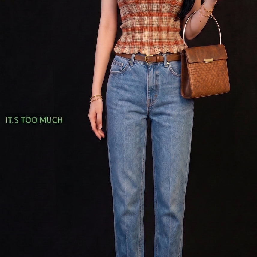 [BUNJANG] Levi's Women's Vintage Washed Straight Leg Jeans - Waist 26 / Q270 리바이스여성구제청바지샵 워싱일자 허리26 여자연청 중청 진청 찟청 빈티지데님