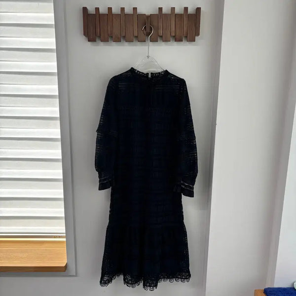 [BUNJANG] O H.W.A 2020 Navy Lace Dress / 오즈세컨 네이비 레이스 원피스