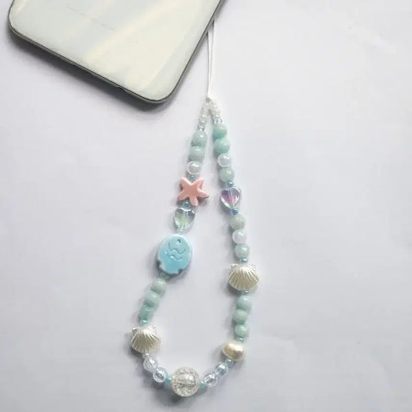 [BUNJANG] Ocean Beads Phone Strap / 바다 비즈 휴대폰 줄/스트랩