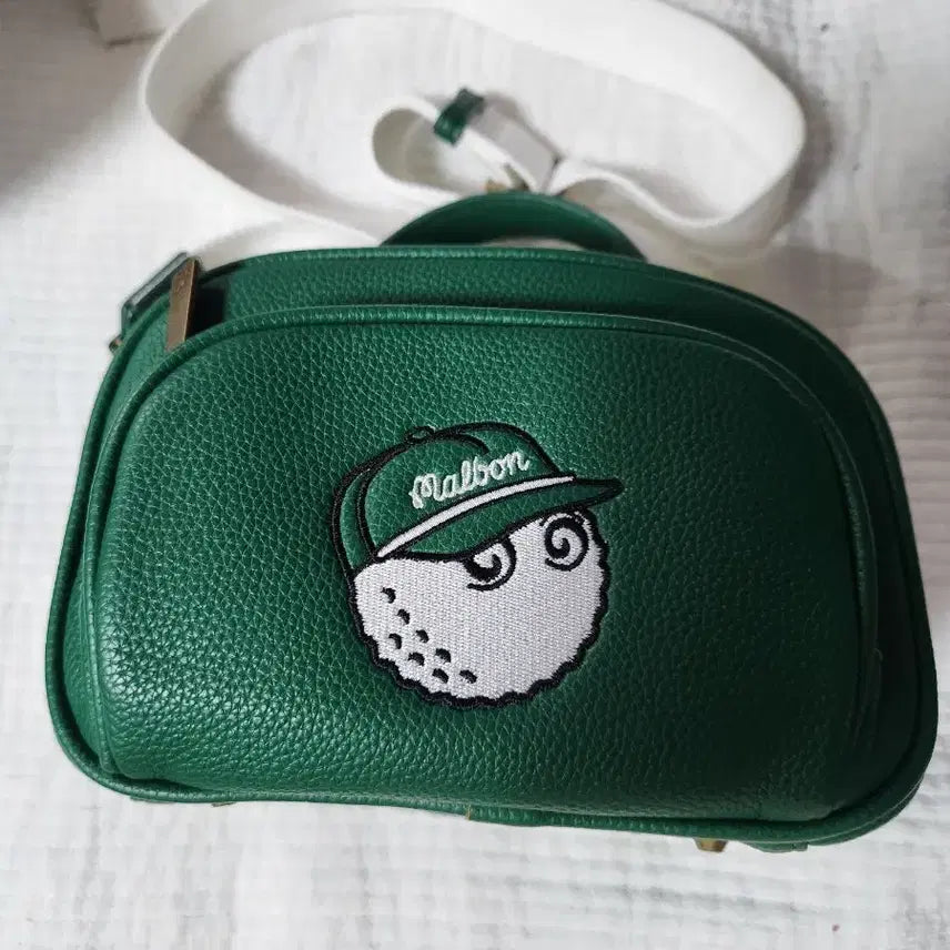 [BUNJANG] Malbon Golf Character Green Shoulder Bag / 말본 골프 볼캡 캐릭터 그린 숄더백