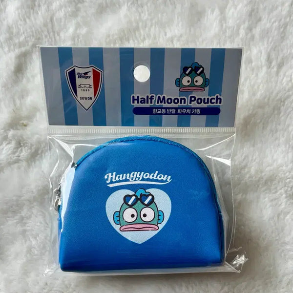 [BUNJANG] K League x Sanrio Suwon Samsung Hangyodong Crescent Pouch Keyring / K리그X산리오 수원삼성 한교동 반달 파우치 키링