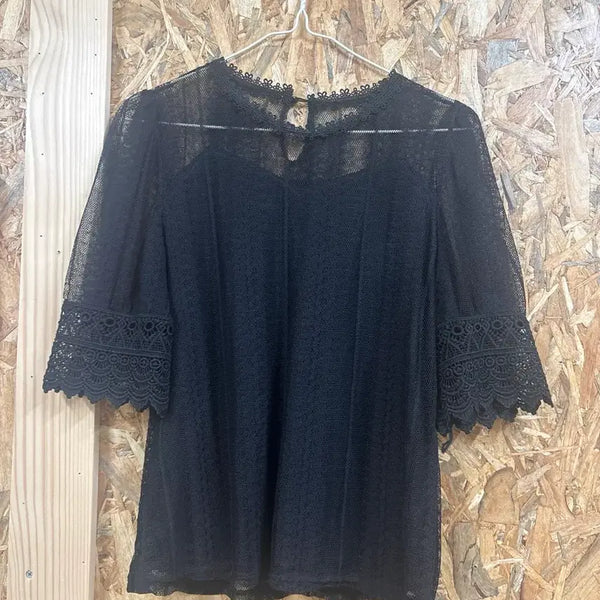 [BUNJANG] Black Lace Blouse - Size 55 / 블라우스55