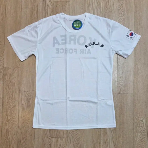 [BUNJANG] Kamizone Korean Air Force Cool-Dry Short-Sleeve T-Shirt Size 90 / 미사용 카미존 한국 공군 쿨드라이 반팔티 90사이즈 (줄자사진 참고)