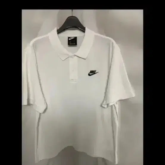 [BUNJANG] Nike Futura Logo Pique Short Sleeve Polo Shirt White L / 나이키 퓨추라 로고 PK 카라 반팔 폴로티 화이트 L