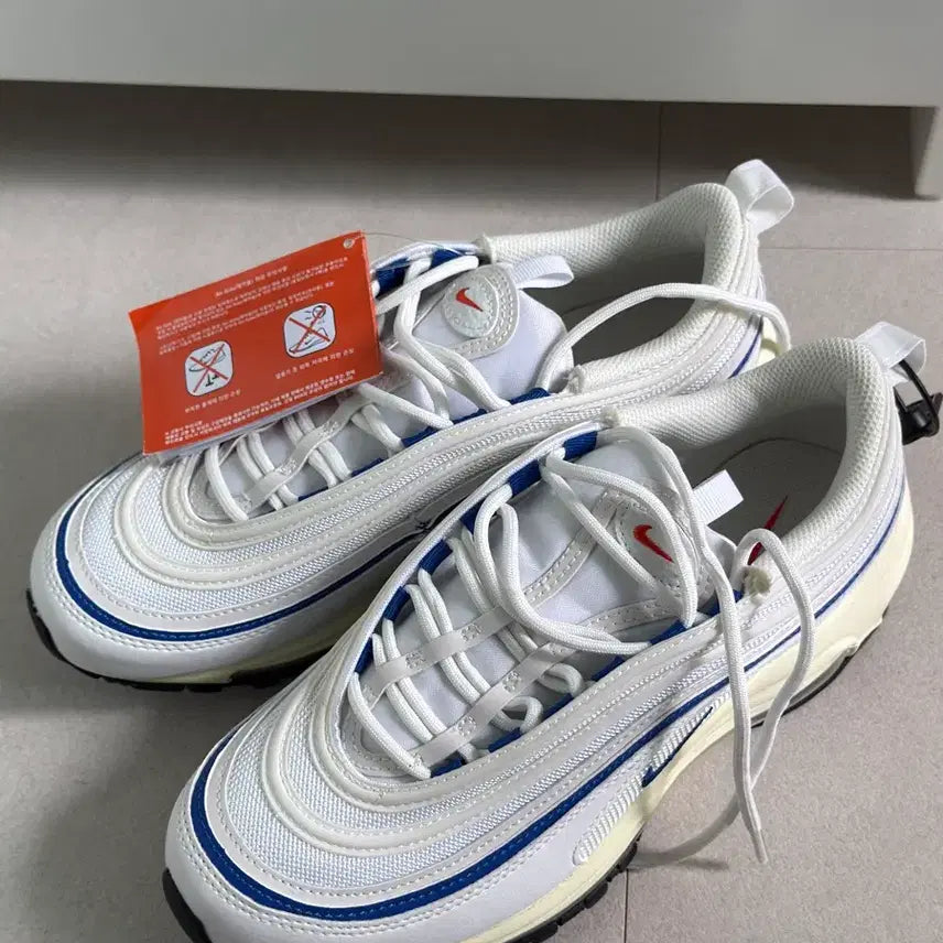 [BUNJANG] Nike Air Max 97 White Royal Blue / 나이키 에어맥스 97 화이트 게임 로얄 250