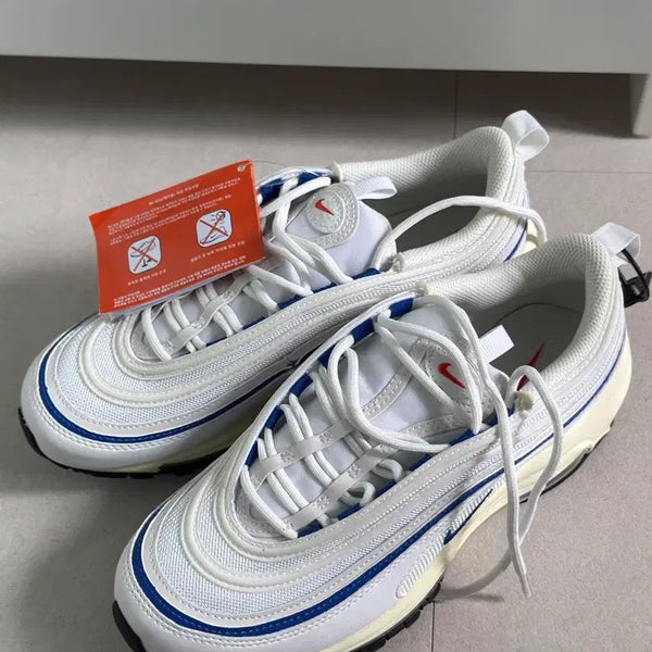 [BUNJANG] Nike Air Max 97 White Royal Blue / 나이키 에어맥스 97 화이트 게임 로얄 250