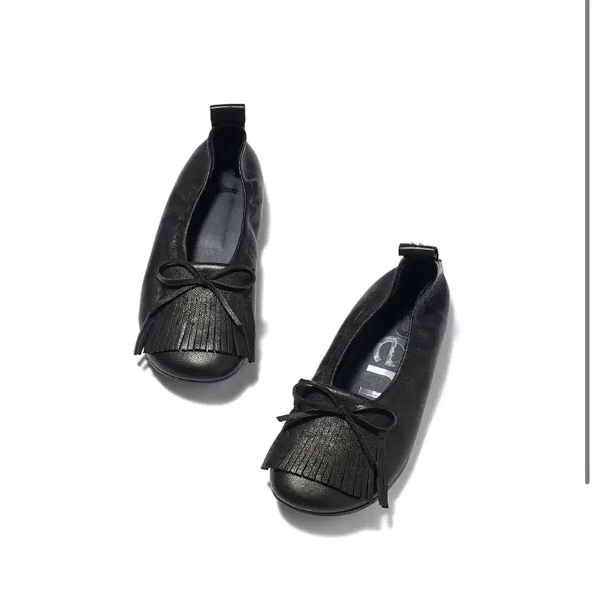 [BUNJANG] Open YY Fringe Flat Shoes / Open yy  프린지 플랫슈즈