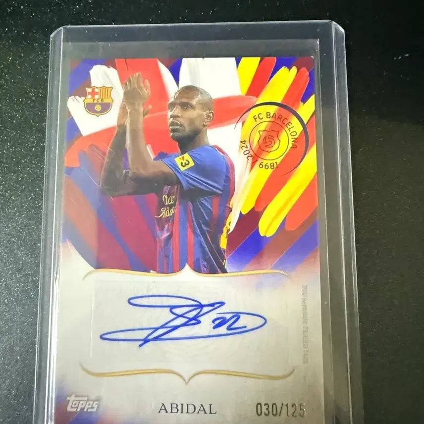 [BUNJANG] Tops Barcelona Eric Abidal Signed Card Limited Edition / 탑스 바르셀로나 아비달 싸인 카드