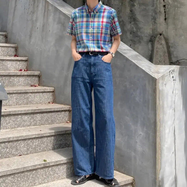 [BUNJANG] Polo Ralph Lauren Multi Color Tartasol Check Short Sleeve Shirt / 55~66 POLO 폴로 랄프로렌 반팔 셔츠 멀티 컬러 타타솔 체크