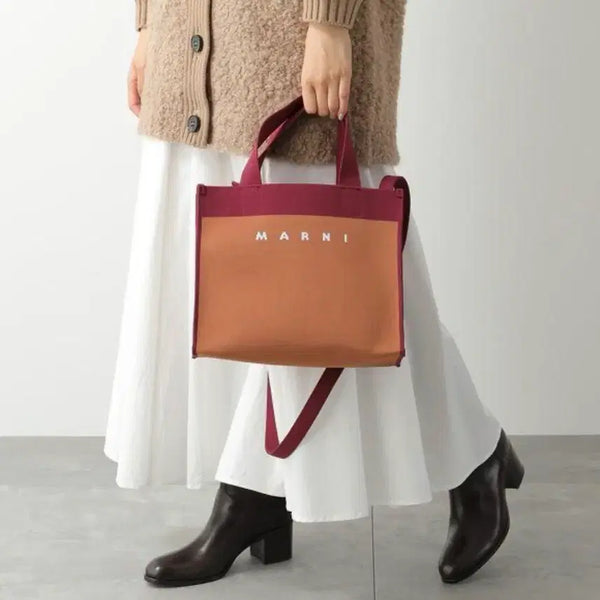 [BUNJANG] Marni Logo Jacquard Small Tote Bag / 마르니 로고 자카드 스몰 토트백 정품