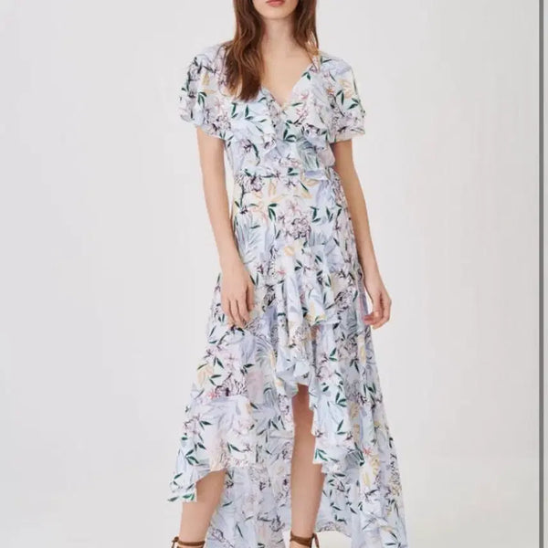 [BUNJANG] Maje Floral Wrap Dress / 마쥬 플로럴 랩 원피스