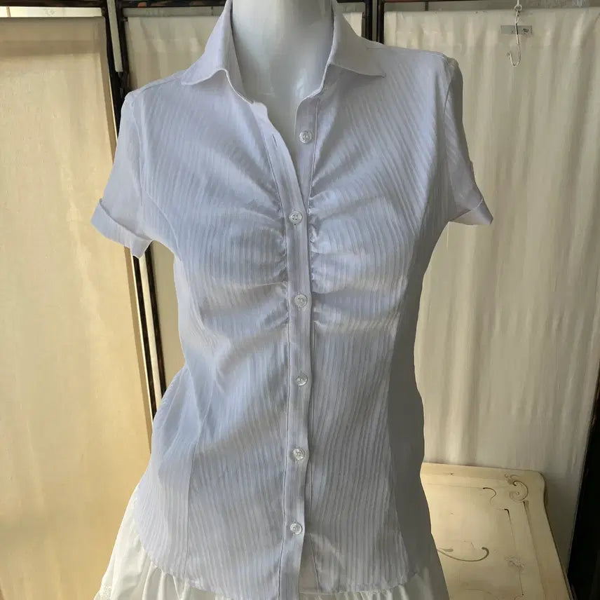[BUNJANG] Vintage Stripe Slim Fit Line Span Shirt / stripe slim fit line span shirt