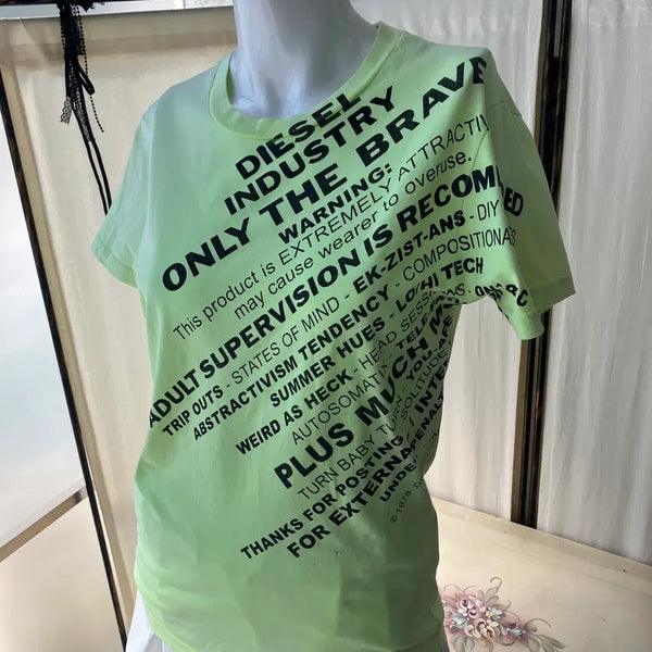 [BUNJANG] Diesel Neon Printing Short Sleeve T-Shirt / Diesel neon printing short sleeve