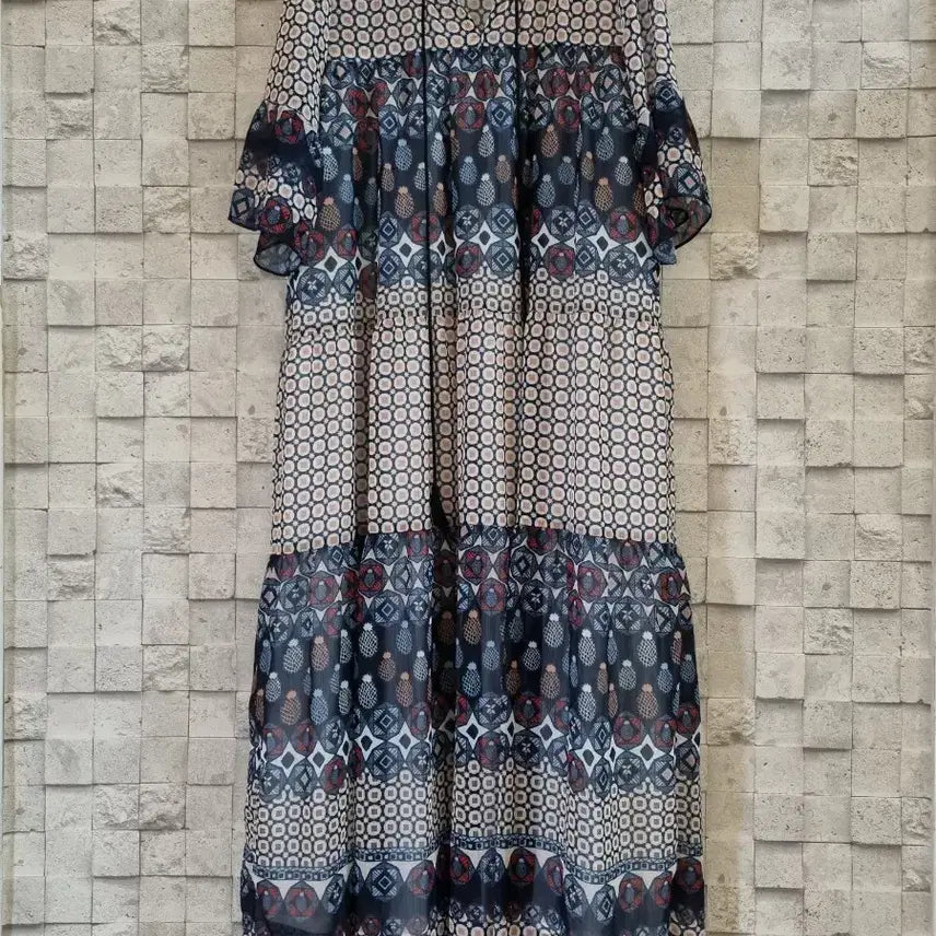 [BUNJANG] 2nd Floor Hansem Ethnic Chiffon Long Dress / 2nd floor 한섬 에스닉 쉬폰 롱원피스