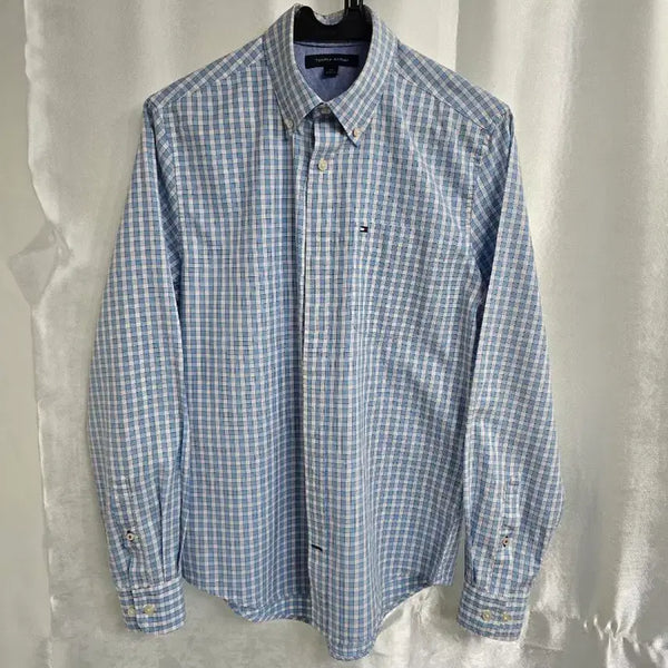 [BUNJANG] Tommy Hilfiger Blue Checkered Shirt / 타미힐피거 체크 남방 블루 (2335)