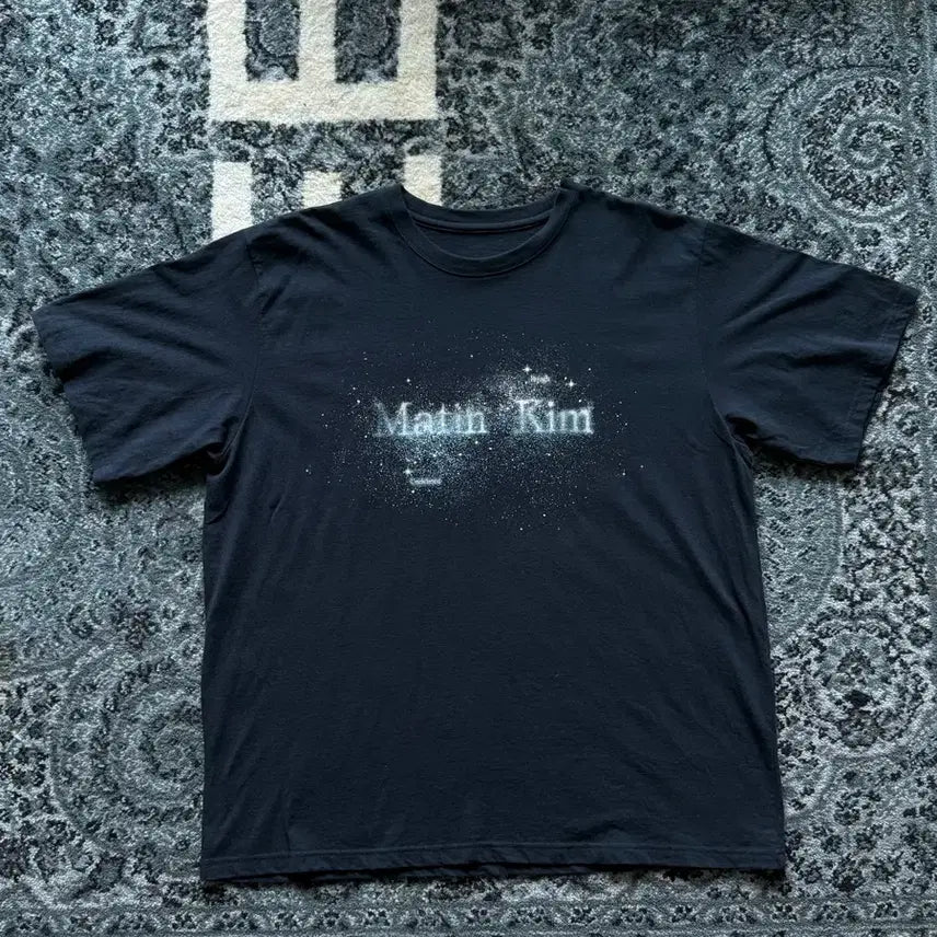 [BUNJANG] Matinkim Twinkle Navy Short Sleeve T-Shirt / 마뗑킴 트윙클 네이비 반팔