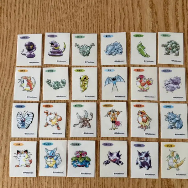 [BUNJANG] Pokemon Artwork Stickers 24-Piece Bundle Set / 포켓몬 아트웍 띠부씰 24종 일괄판매