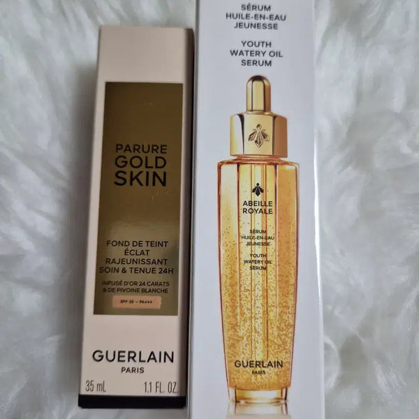 [BUNJANG] Guerlain Abeille Royale Youth Watery Oil Serum & Parure Gold Skin Foundation Set (Sealed) / 겔랑 세럼과 파운데이션 미개봉 새제품