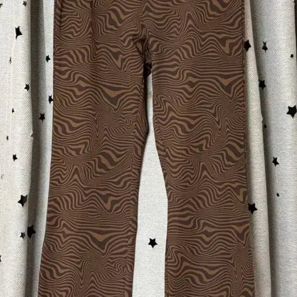 [BUNJANG] H&M Ripple Pattern Brown Bootcut Pants L / h&m 물결 패턴 브라운 부츠컷 바지 L 새상품