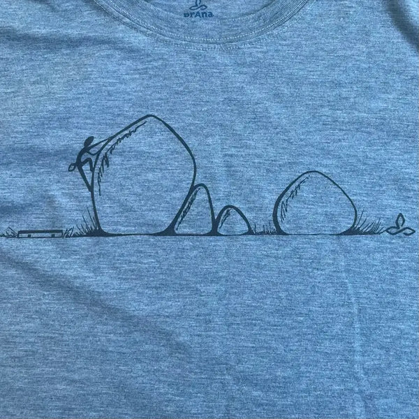 [BUNJANG] Prana Climbing (Bouldering) Graphic Short Sleeve T-Shirt - Size S / PRANA 클라이밍(볼더링) 그래픽 반팔티