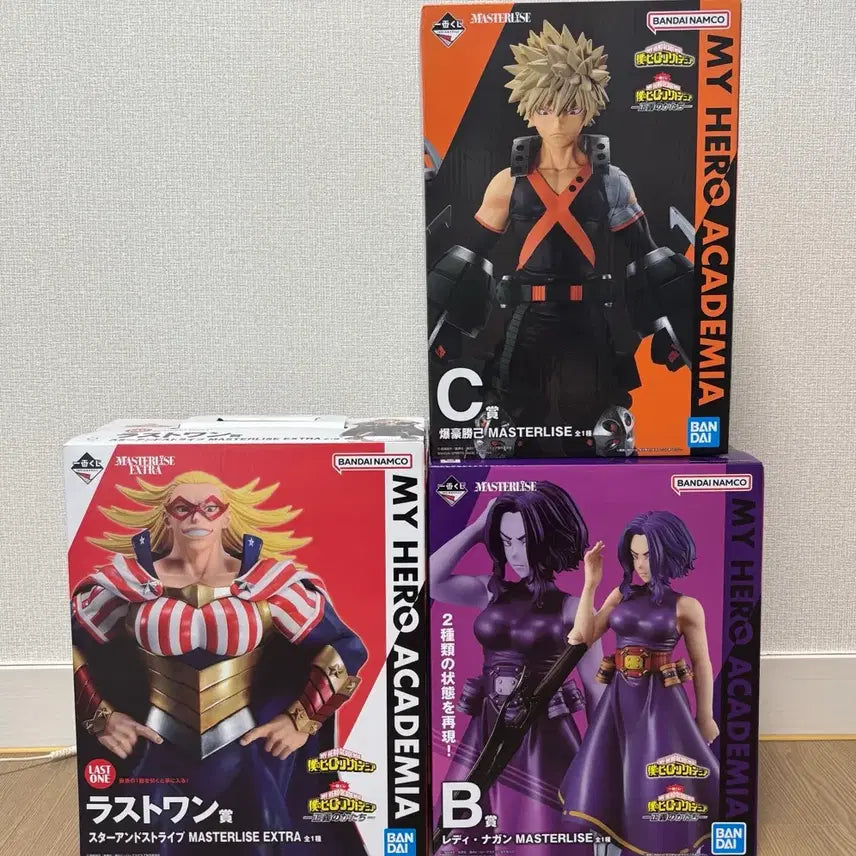 [BUNJANG] My Hero Academia Ichiban Kuji Last One Star & Stripe, B Prize Lady Nagant, C Prize Bakugo Figures Bundle Set (Sealed) / (미개봉)나히아 제일복권 라스트원 스타앤스트라이프, B상 레이디나강, C상 바쿠고 피규어 일괄!