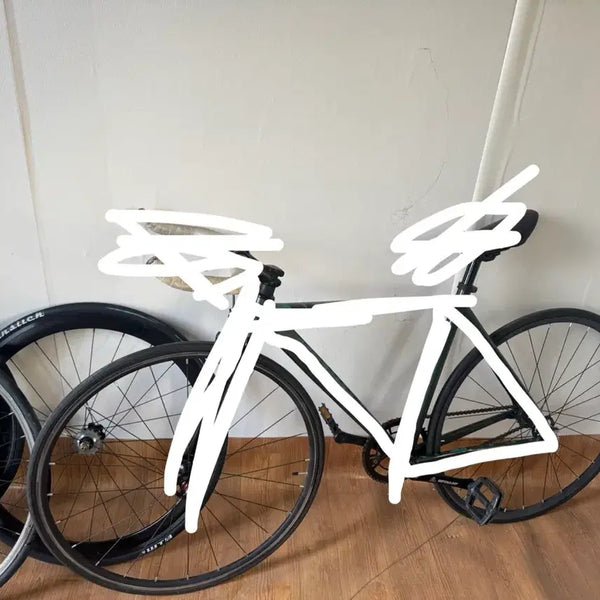 [BUNJANG] White Painted Pixie Wheelset with Sprocket / 흰색 칠한거 픽시 휠셋 팝니다.