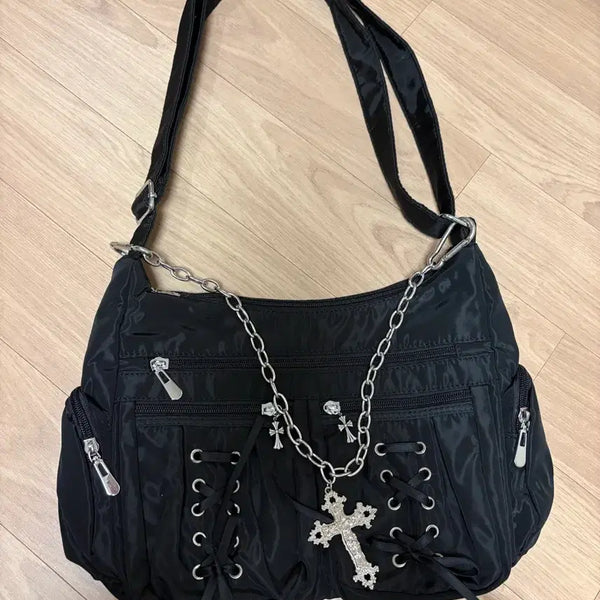 [BUNJANG] Gothic Punk Rock Chic Y2K Shoulder Bag / 고딕 고스펑크 락시크 y2k 숄더백