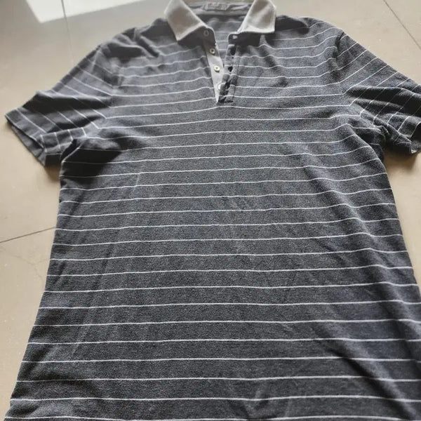 [BUNJANG] Brunello Cucinelli Striped Polo T-Shirt / 브루넬로 쿠치넬리 스트라이프  폴로 반팔 티셔츠