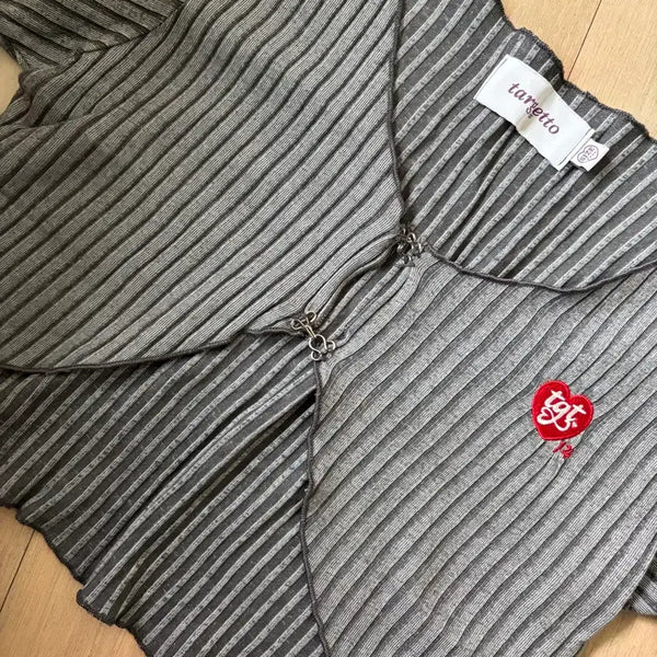 [BUNJANG] Taketo Half-Sleeve Hook Cardigan / 타케토 반팔 후크 가디건