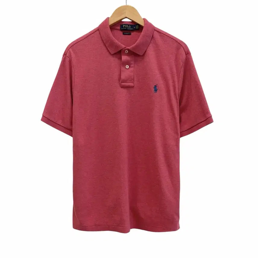 [BUNJANG] Polo Ralph Lauren Pink Short Sleeve Pique Polo Shirt / 폴로 반팔 피케티 카라티 핑크 (M/국내100~105)