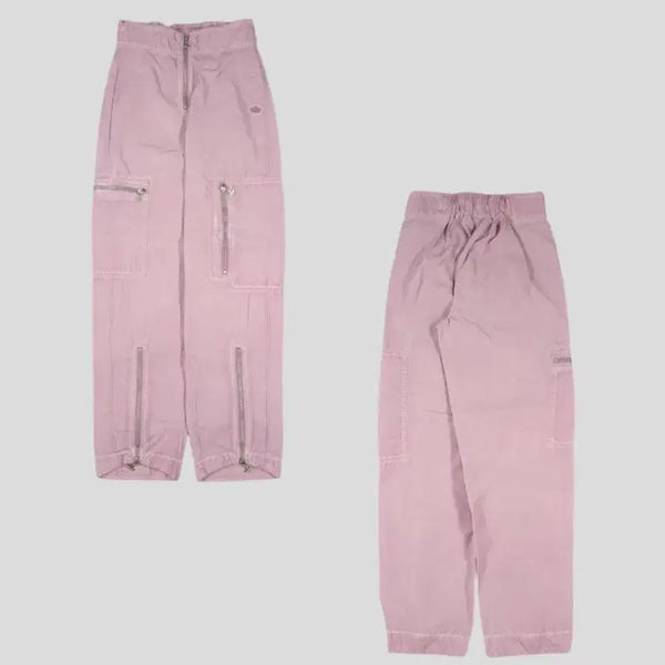 [BUNJANG] Adidas Adicolor Washed Trefoil Logo Garment-Dyed Cargo Track Pants / 아디다스 아디컬러 워시드 인디핑크 트레포일 로고 스트릿 뒷밴딩 HG1088 가먼트다잉 트랙팬츠 카고바지 카고팬츠 25-27