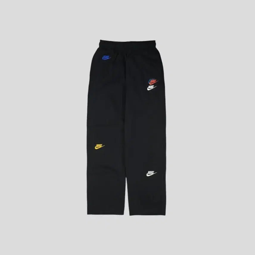 [BUNJANG] Nike Black Multicolor Futura Logo Triple Double Bending Sweatpants / 나이키 블랙 멀티컬러 퓨추라로고 트리플 더블 밴딩 스웻팬츠 트레이닝복 24-28