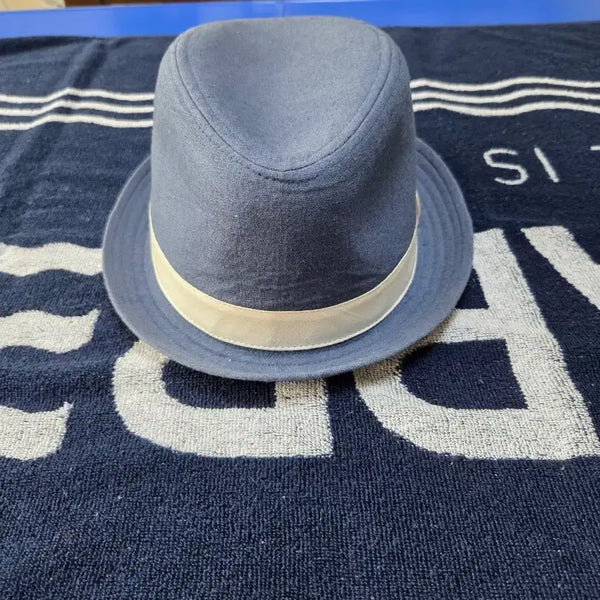 [BUNJANG] Oxford Blue Fedora Hat / 옥스포드 블루 중절모