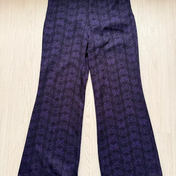 [BUNJANG] Needles Purple Patterned Bootcut Pants Size 2 / Needles 퍼플 패턴 부츠컷 팬츠 2